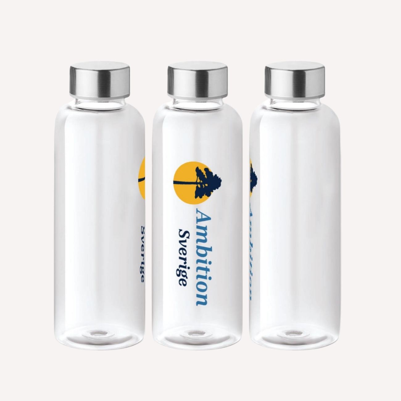 Transparent vattenflaska